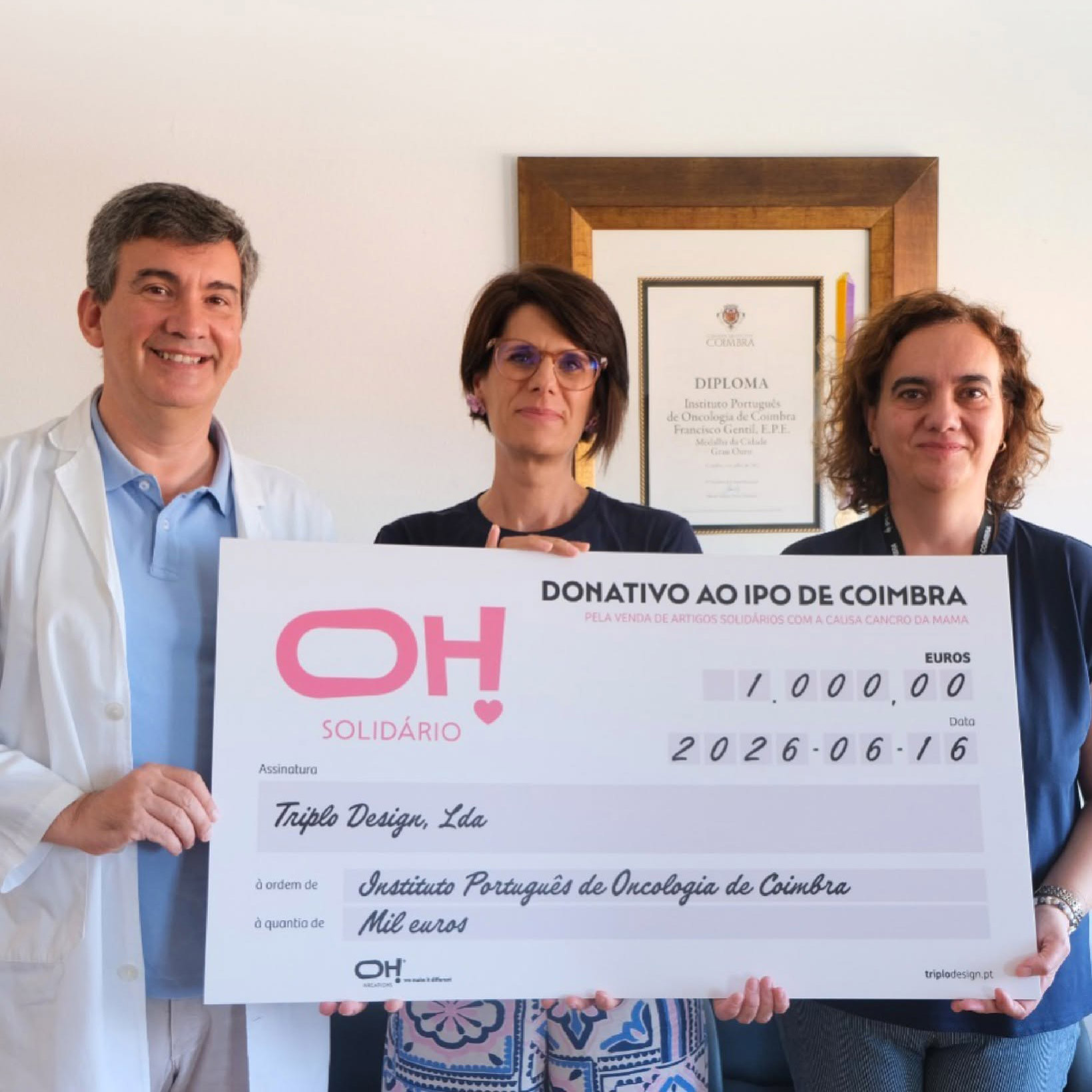 Entrega do donativo OH! Kreations em 2026