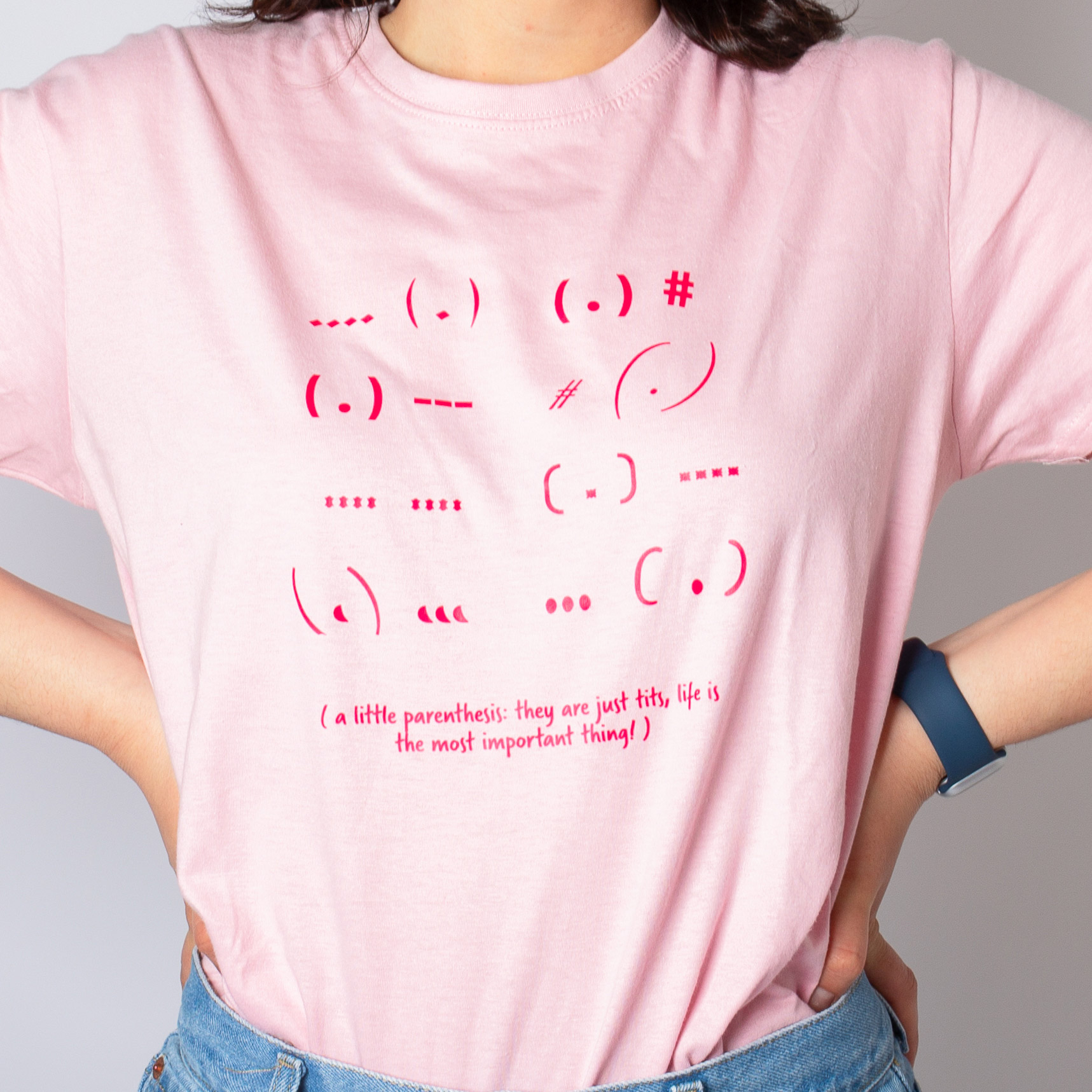 T-shirt Authentic cor-de-rosa com estampado da coleção Reality