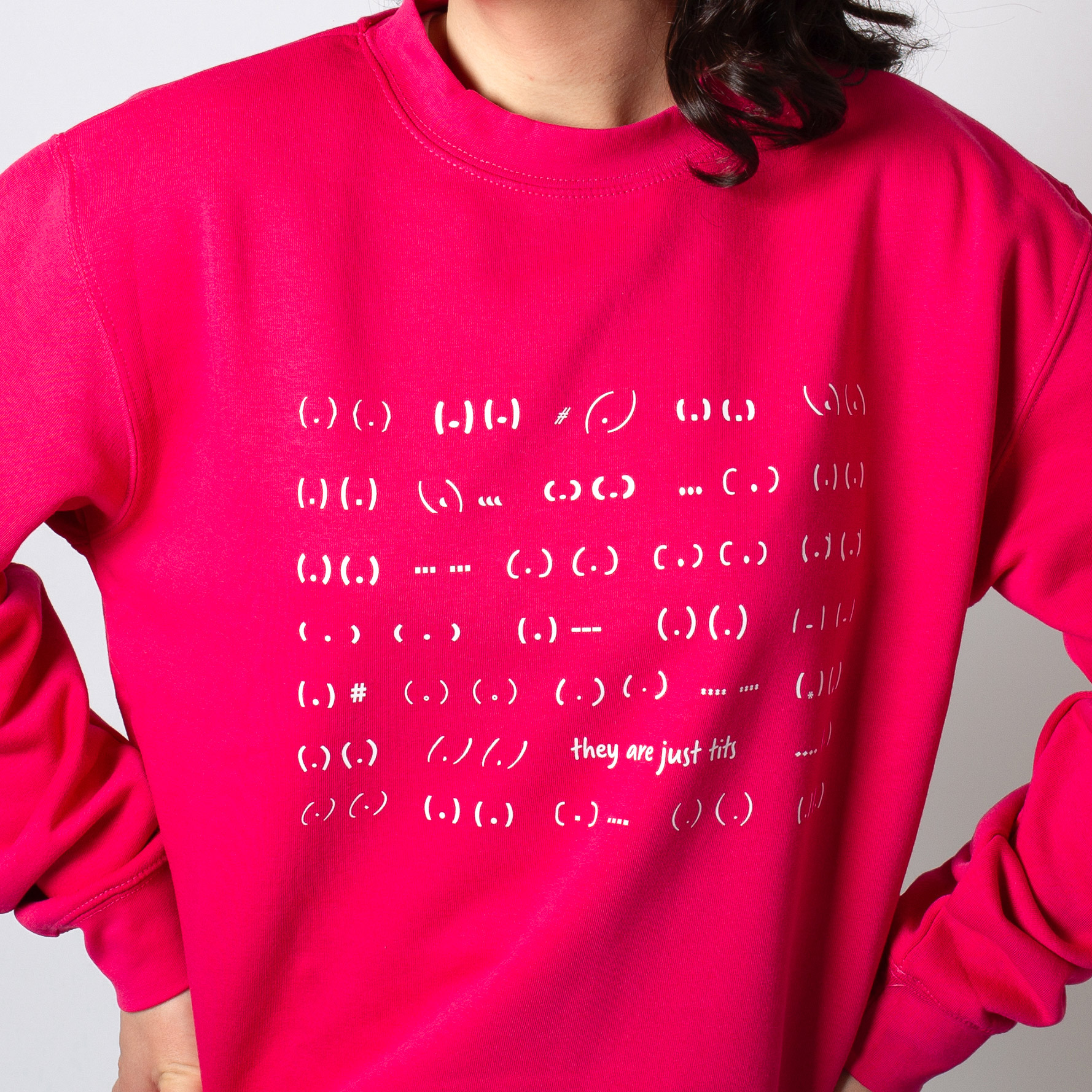 Sweatshirt Unique em rosa forte com estampado da coleção Reality